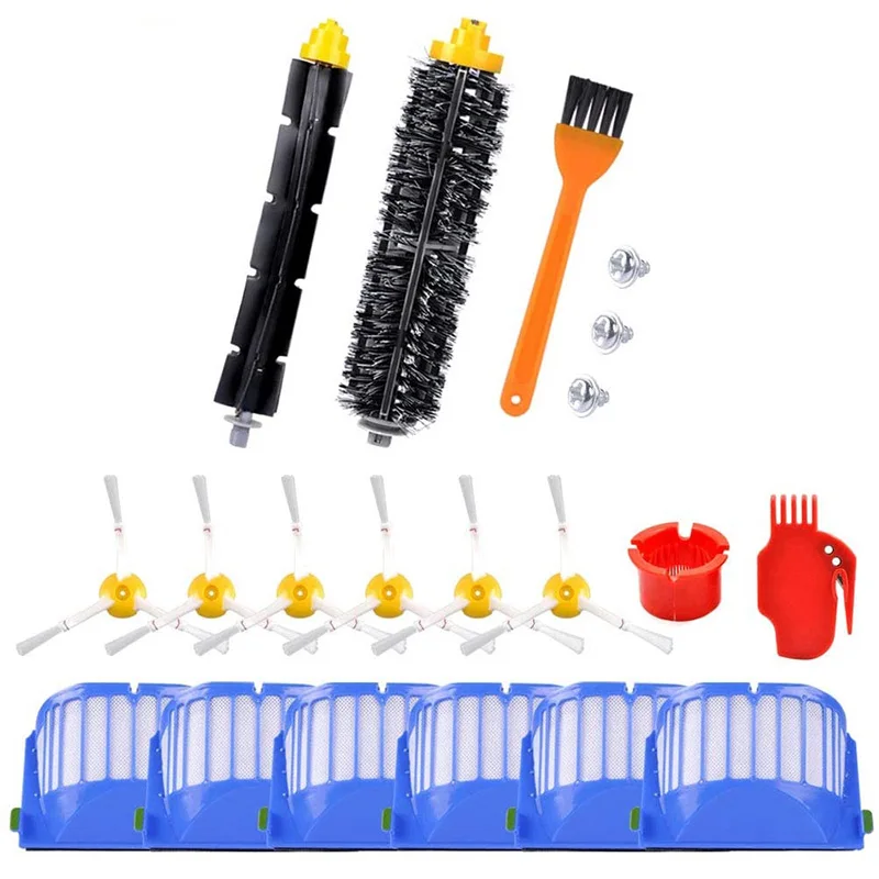 

20 Pcs Suitable for IRobot Roomba er Accessories 600 Series Filter Side Brush Glue Brush Accessories