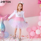 DXTONплатье принцессы с рукавами-крылышками для девочек; Детские платья с бабочками; Детские вечерние фатиновые костюмы; Осенне-зимнее платье для девочек