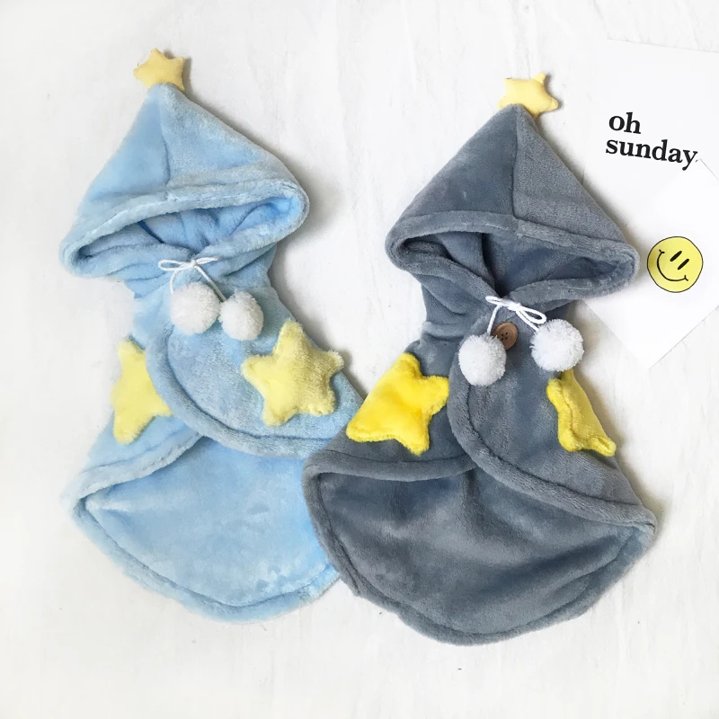 Зимняя одежда для собак фланелевая накидка Тренч кошек щенков костюм маленьких