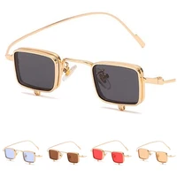 steampunk sunglasses retro flip sun glasses unisex small frame eyeglasses anti uv spectacles alloy frames ornamental adumbral a