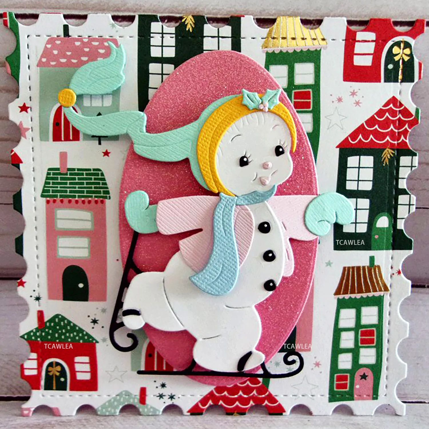 Новые металлические пресс формы для катания на лыжах снеговике рождественские