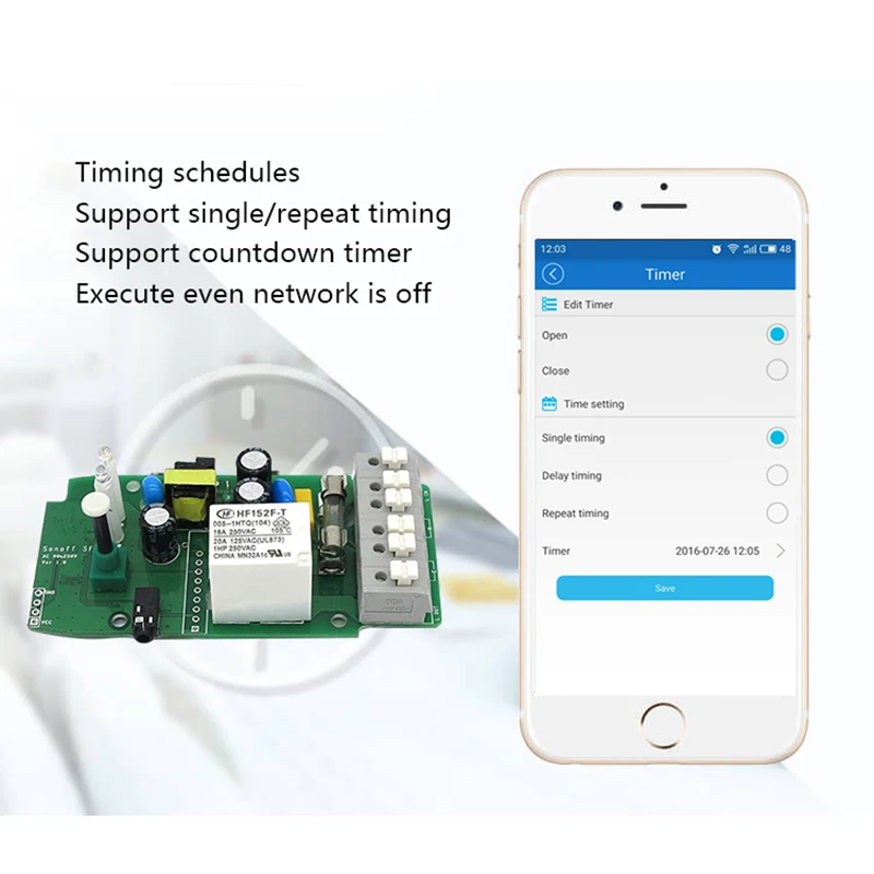 

SONOFF TH16 TH10 10A 16A Wifi Smart Switch eWelink APP Real-Time Data Monitor Temperature Humidity Alexa Google Home Timer