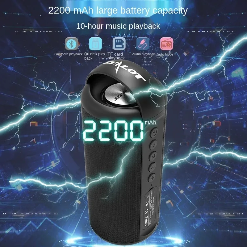

Портативный Bluetooth-динамик ZEALOT, Беспроводная мини-колонка с 3D стереозвуком, сабвуфер, бумбокс, музыкальный центр