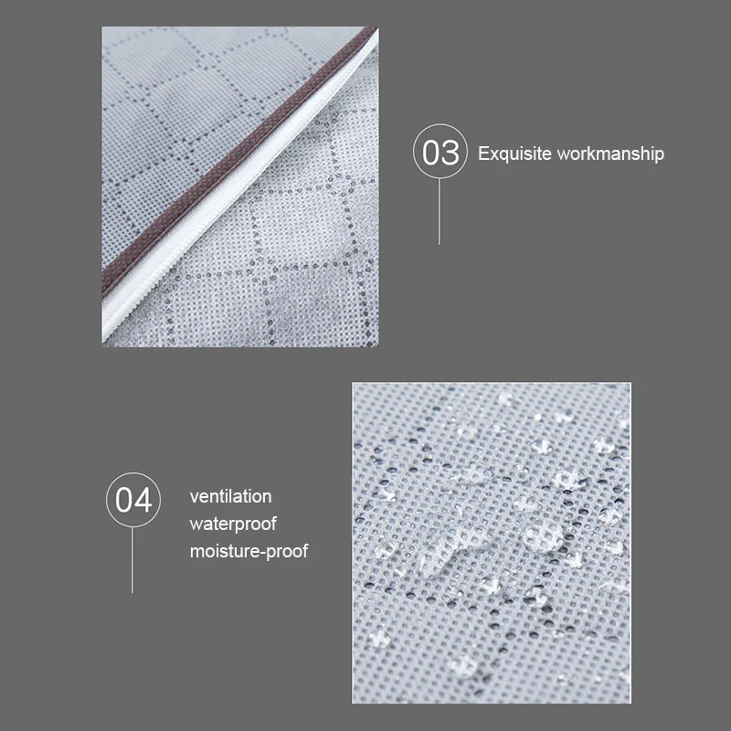 

Zippered Storage Bag for Closet King Comforter Pillow Quilt Blanket Organizers with Large Clear Window & Carry Handles LBS