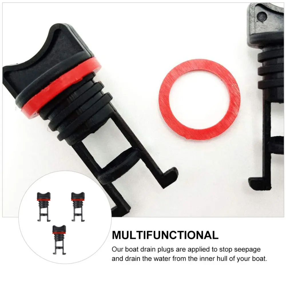 

3pcs Universal Kayak Scupper Plug Nylon Scupper Plug Canoe Drain Holes Stopper