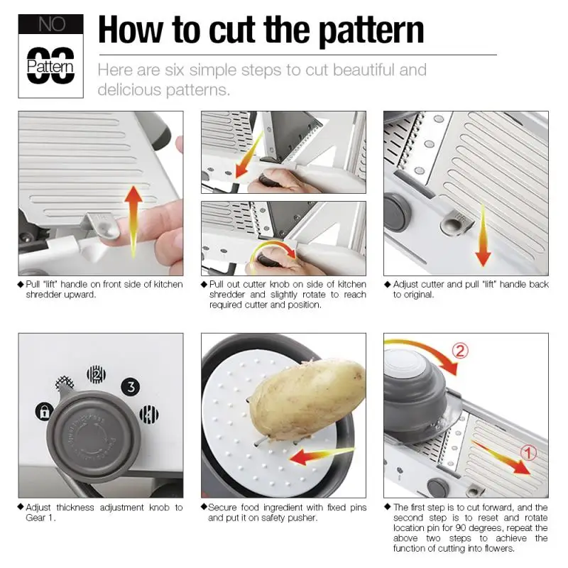 

Multifunctional Vegetable Cutter Grater Slicer Carrot Potato Peeler Cheese Onion Steel Blade Kitchen Accessories HWC