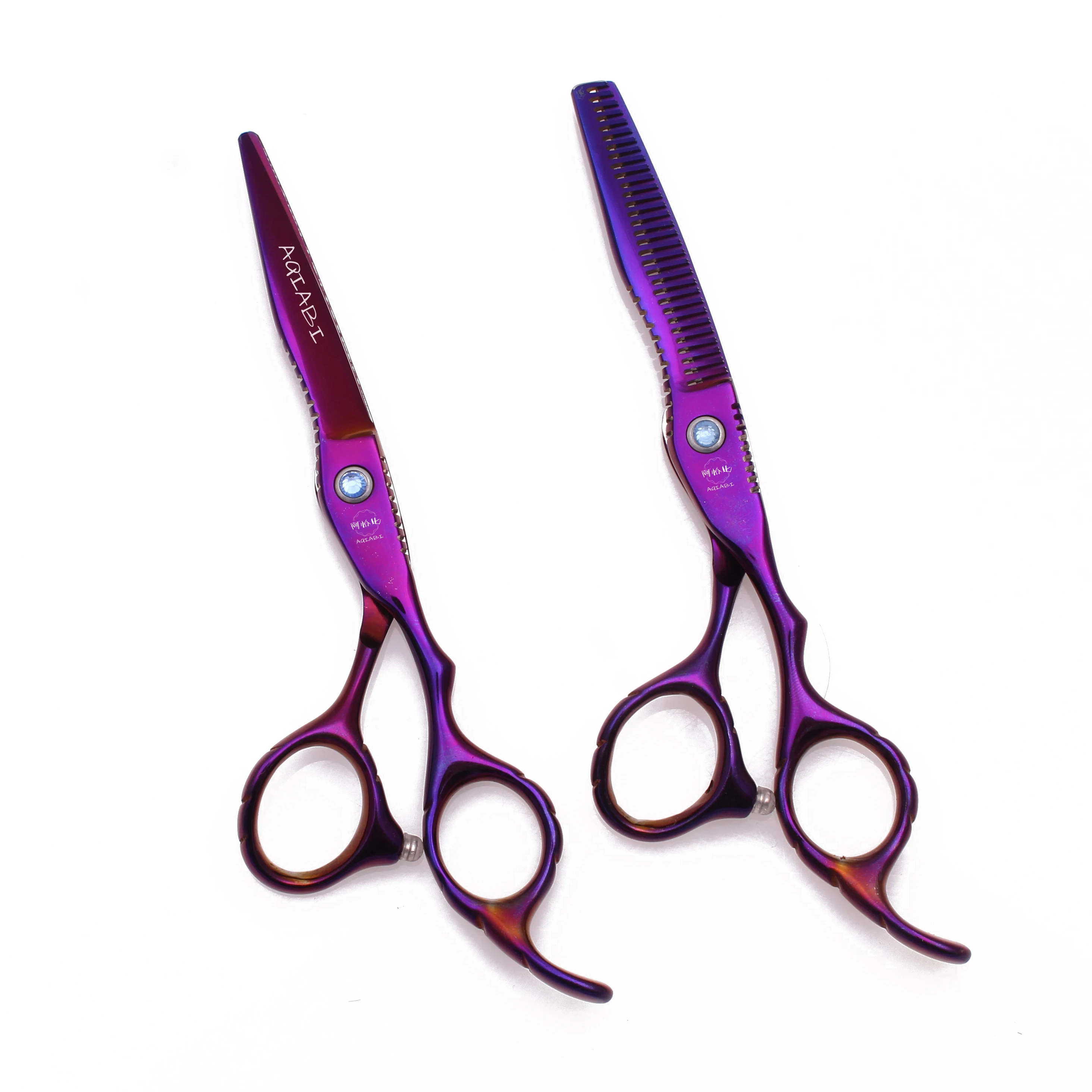 6.0" Набор профессиональных ножниц для парикмахерских процедур AQIABI Salon Hairdressing Scissors Hair Professional Thinning Shears Set Cutting Barber 440C A1011 на