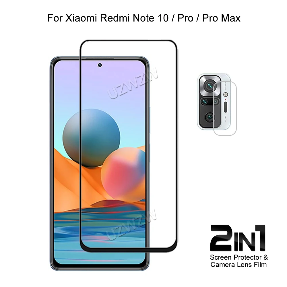 

For Xiaomi Redmi Note 10 / Pro / Max 5G / 4G Camera Lens Protecting Film & Full Cover Protective Tempered Glass Screen Protector