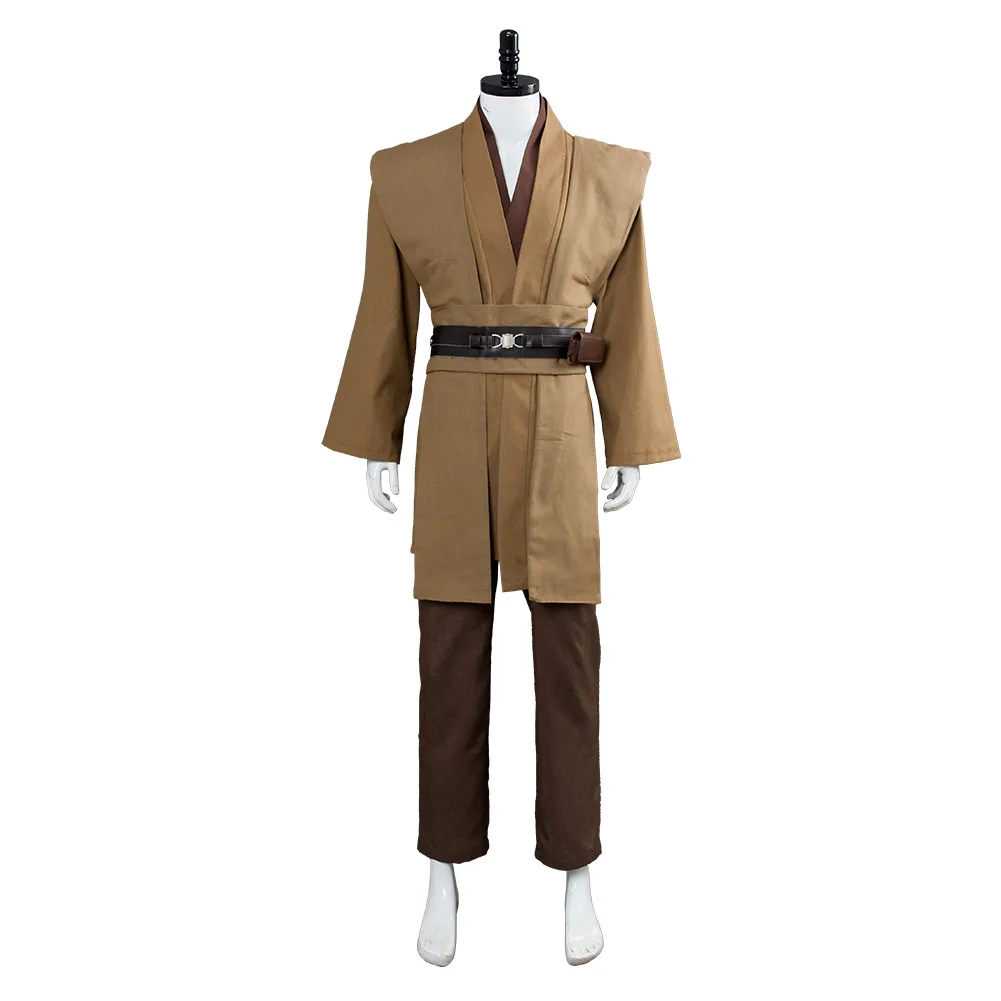 Костюм для косплея джедая Kenobi коричневая туника костюм Хэллоуина карнавала |