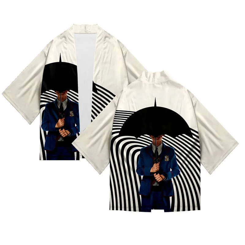 

The Umbrella Academy Super Hero Kimono Shirt 3d Print Fashion Men Seven Point Sleeve Tops Harajuku Sport Cardigan Jacket Clothes