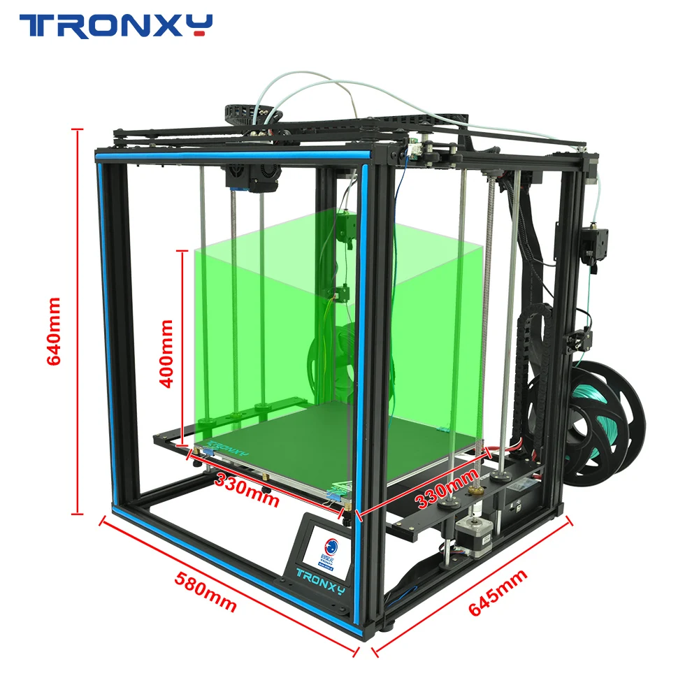 Tronxy 3D Printer X5SA-2E Bicolor 2 in 1 out  Dual Extruder DIY Print Kits Auto level Printing imprimante 3d printer hotend
