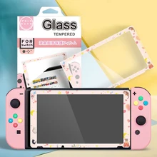 Cute Screen Protector for Nintendo Switch Animal Crossing Premium Transparent HD Clear Tempered Glass Protectors Anti-Scratch