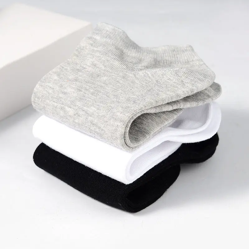 

Pure Color Boat Cotton Socks Men's Casual Boat Socks Female Socks Shallow Mouth Breathable Soft Socks Summer Ankle Socks