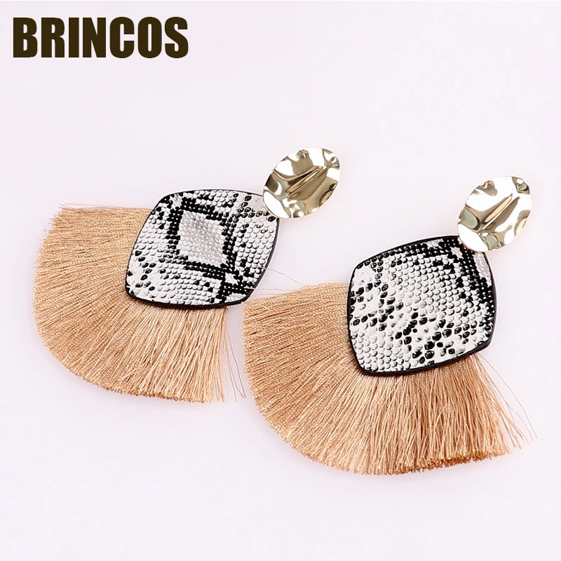 Earrings for women Neon green Tassel boho gold korean indian jewelry statement drop handmade oversize bohemia aliexpress
