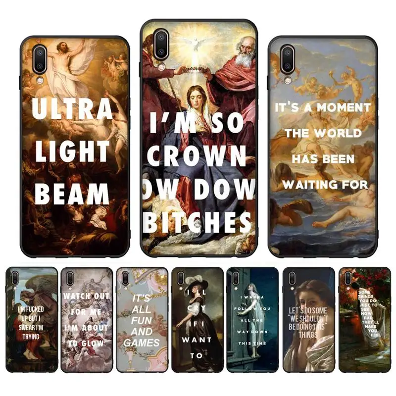 

Art Painting The Birth Of Venus Bling Cute Phone Case For Oppo Reno Realme C3 6Pro For vivo Y91C Y17 Y19 Capa