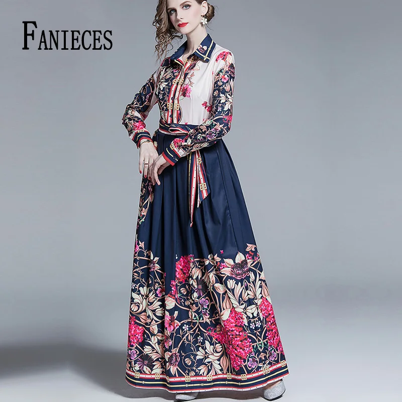 Женское плиссированное платье макси подиумное дизайнерское синее до пола с