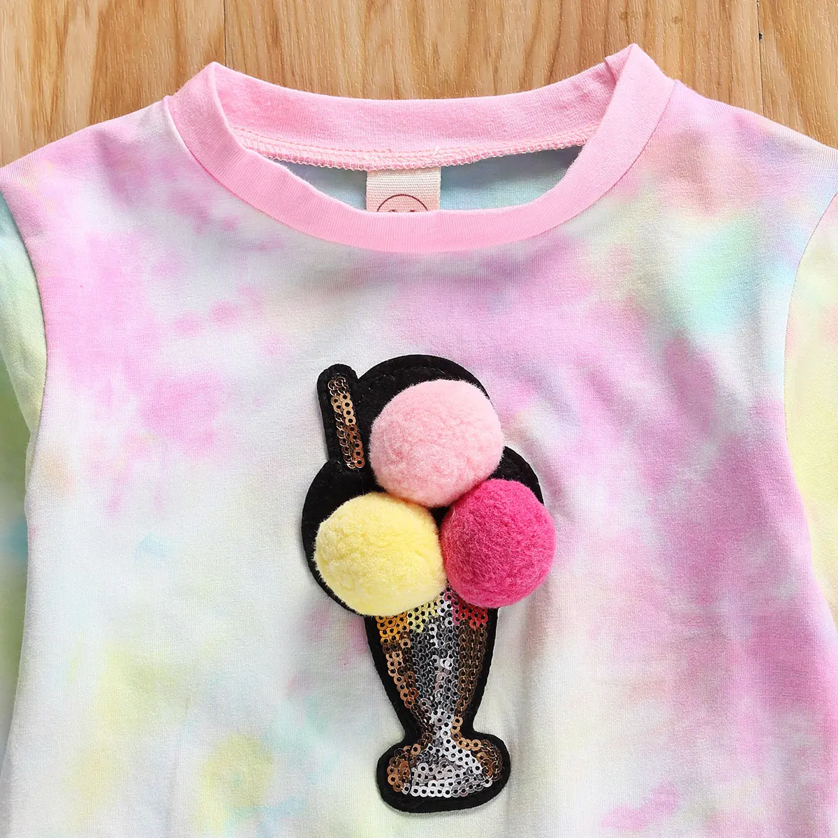 Женский осенний комплект детской одежды для девочек 2 шт. пуловер с принтом