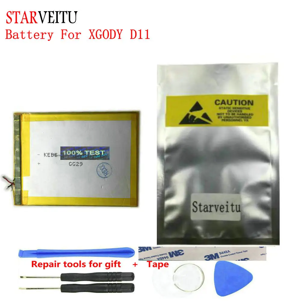 Starveitu для XGODY D11 Батарея 2200 мА/ч 5 дюймов MTK6580 Замена Перезаряжаемые Мобильный
