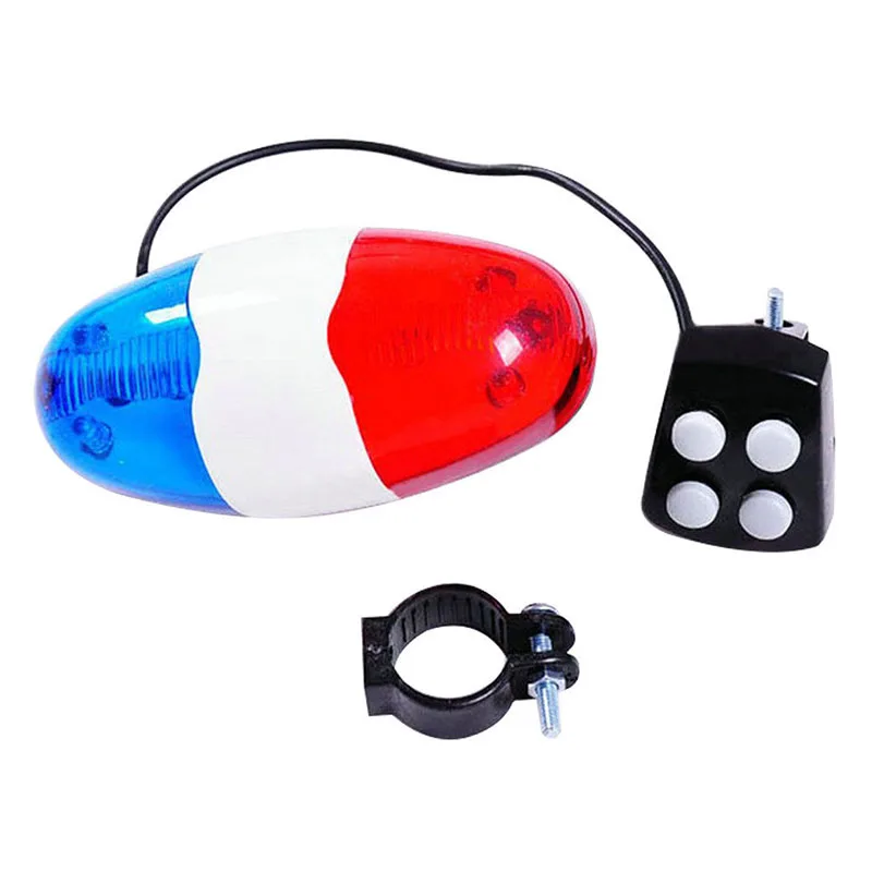 

6 Flashing LED 4 Sounds Police Siren Trumpet Horn Bell Bike Rear Taillight Waterproof MTB Road Bike Tail Light For Bicycle Light