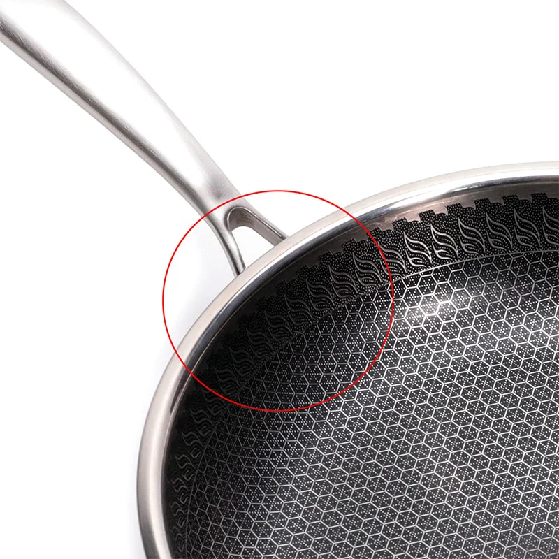 Сковорода Из Нержавеющей Стали 6 слоев с крышкой можно мыть в посудомоечной