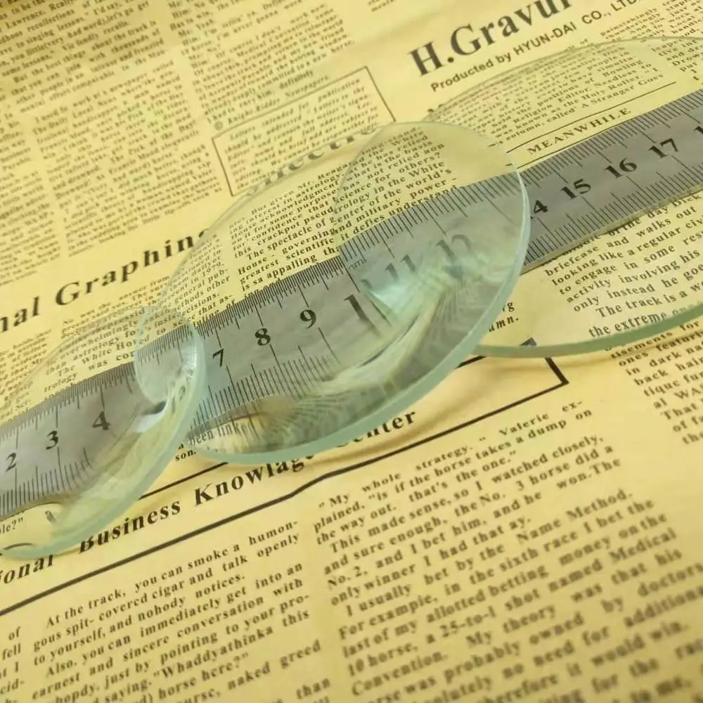 Оптические линзы супер прозрачное двойное Выпуклое стекло диаметр 60 мм фокусное