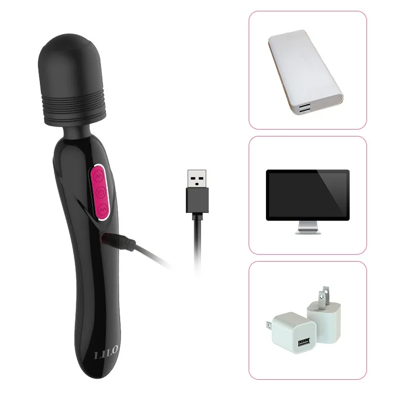 Arbitrary Rotation Dildo Vibrator Double Head Vibration Clit Stimulator Magic Wand AV USB Charging Sex Toys for Women | Красота и