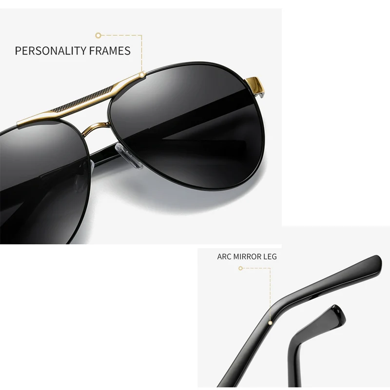 

2020 Mens Polarized Sunglasses for Sports Outdoor Driving Polaroid Sunglasses Men Pilot Metal Frame Sun Glasses Gafas De Sol