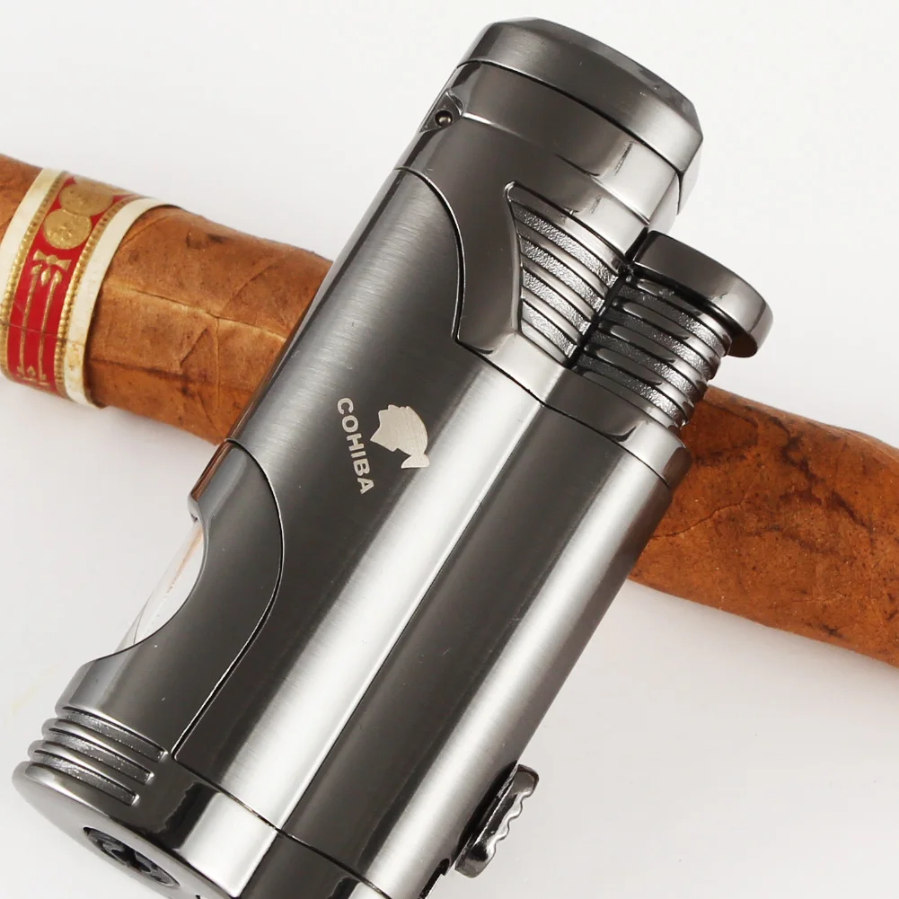 COHIBA зажигалка для сигар набор аксессуаров металлическая ветрозащитная