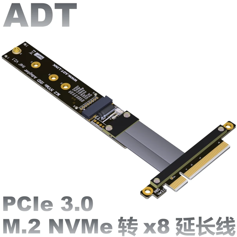 

PCIe 8x extension line m. 2 key-m NVMe SSD adapter supports pci-e3.0x8 PCIe3.0x4 gen3 32G/bps Signal connection adapter