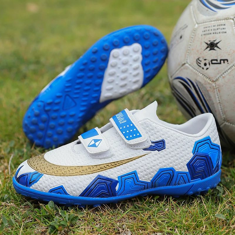 

New Children's Football Cleats Outdoor Turf Soccer Shoes Boys Hard Ground Sneakers Trainers Anti-Skid Kids Football Shoes Unisex
