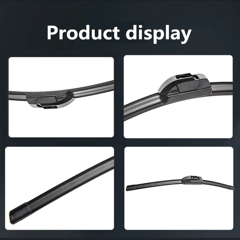 Черные универсальные u образные мягкие безрамные резиновые щетки