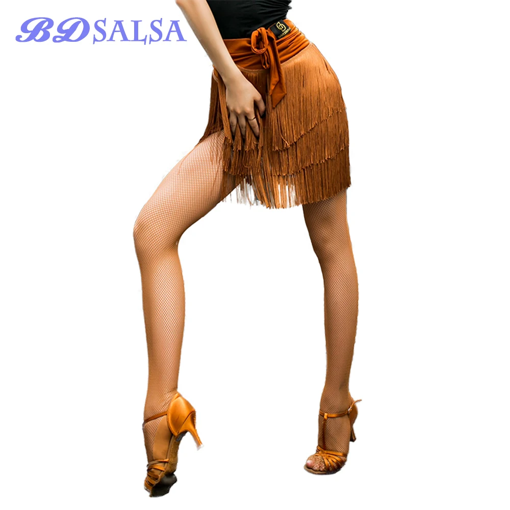 Юбка для латиноамериканских танцев, новая сексуальная одежда для тренировок, Женская Одежда для танцев для взрослых, полотенце на бедрах с кисточками, ткань для тренировок и представлений YS121