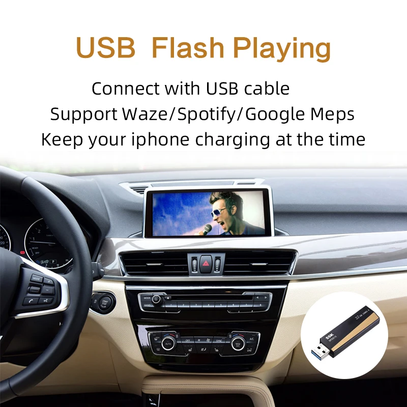 Sinairyu wifi беспроводная Apple Carplay Модифицированная X1 F48 NBT 2013-2017 для BMW Поддержка камеры