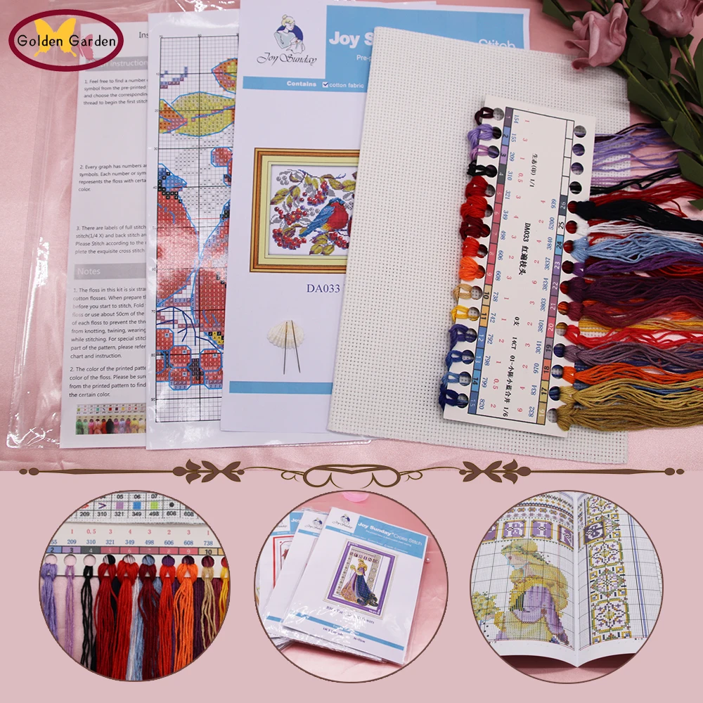 GG Lyre-playing&ampChess&ampCalligraphy&ampPainting Chinese Cross Stitch Embroidery Kit Joy Sunday Printed for Home Decor | Дом и сад