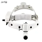 Налобный фонарь медицинский со светодиодной подсветкой, металлический чехол, регулируемая яркость, перезаряжаемый, хирургический фонарь стоматологический налобный фонарь