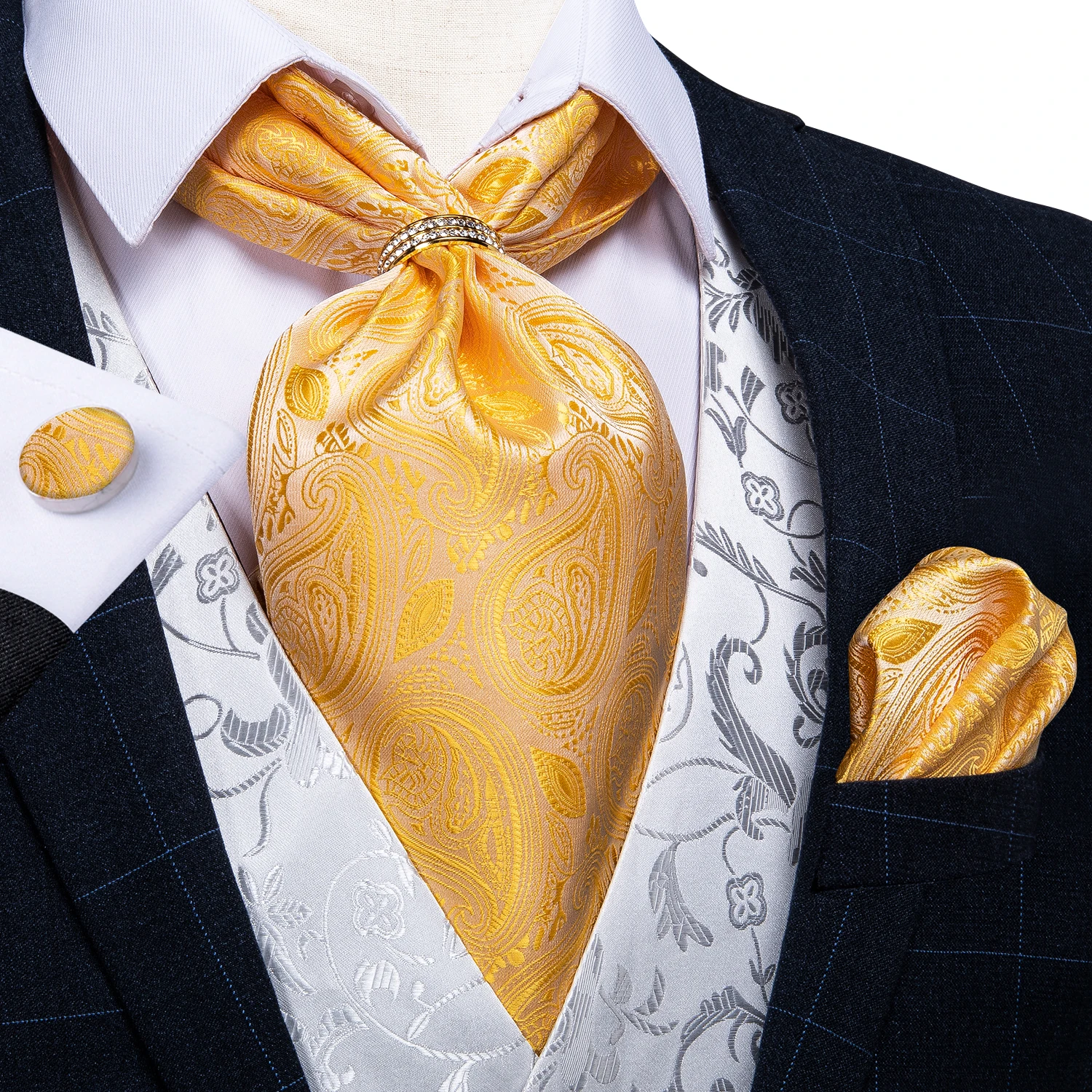 Серый шелковый галстук бабочка в клетку для свадебной вечеринки деловые