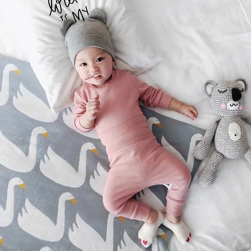 2020 New 3M-2T Winter Baby Girl Clothes Set Boys Shirts+pants 2pcs Kids Clothing Girls Cotton Suits | Детская одежда и обувь