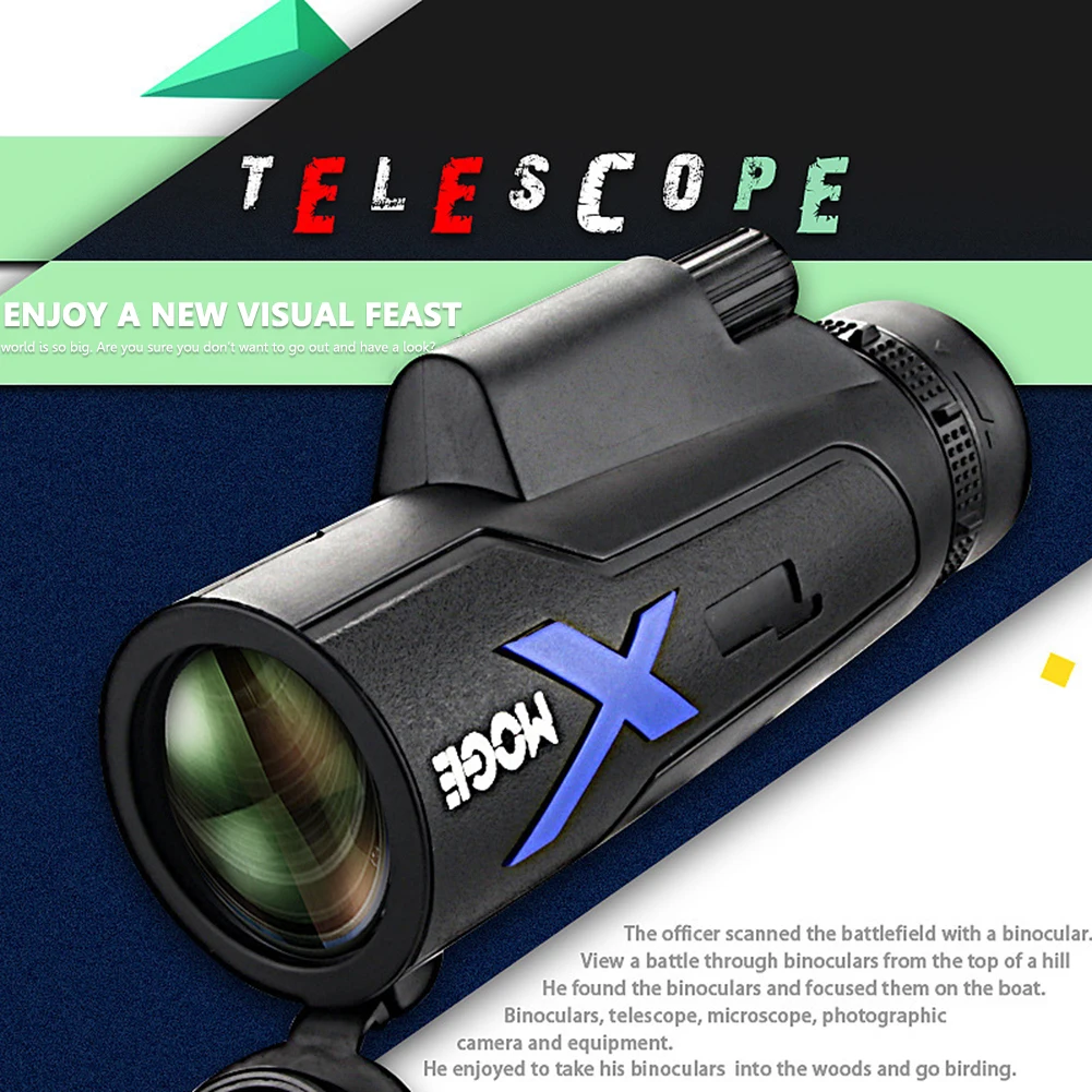 

HD Professional Monocular Powerful Waterproof Binoculars Long Range Telescope Zoom Portable Low Night Vision Military Hunting