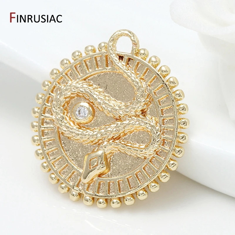 Круглые позолоченные подвески в виде монет 5 типов|Шармы| |