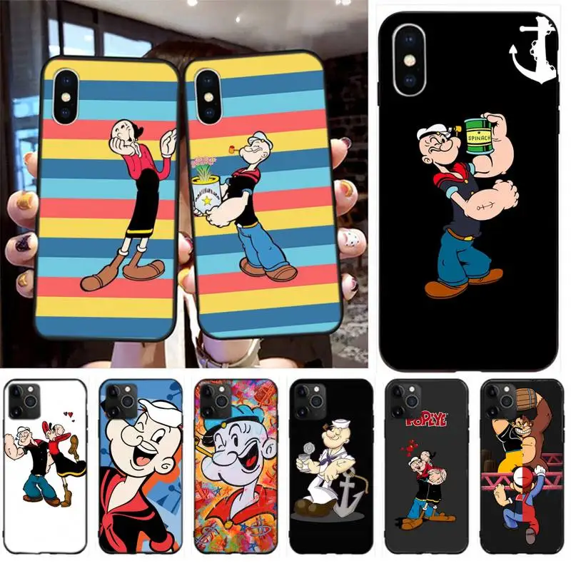 

Popeye The Sailor Man Phone Case For Iphone 6 6s 7 8 Plus XR X XS XSmax 11 12 Pro Mini Max