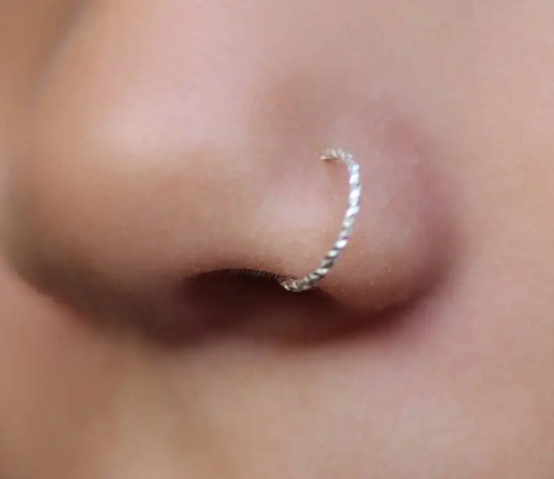 Не вызывает аллергии бесплатная S925 Стерлинговое серебро кольцо для пирсинга