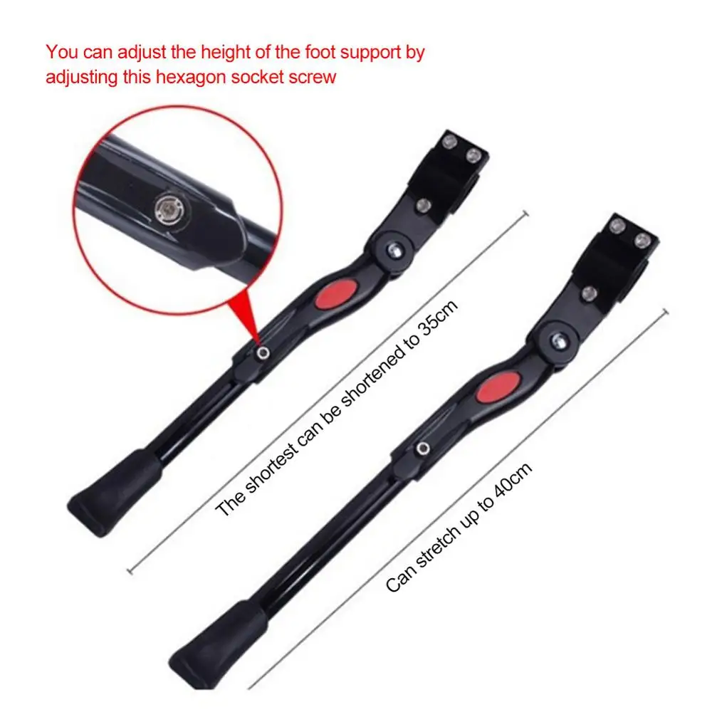 

Bike Kickstand 35-40cm Adjustable MTB Road Bike Parking Rack Mountain Bike Support Side Kick Stand Foot Brace Cycling Parts