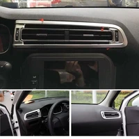 for citroen c4 abs matte car middle and left and right air conditioning vents frame cover trim car styling accessories 5pcs