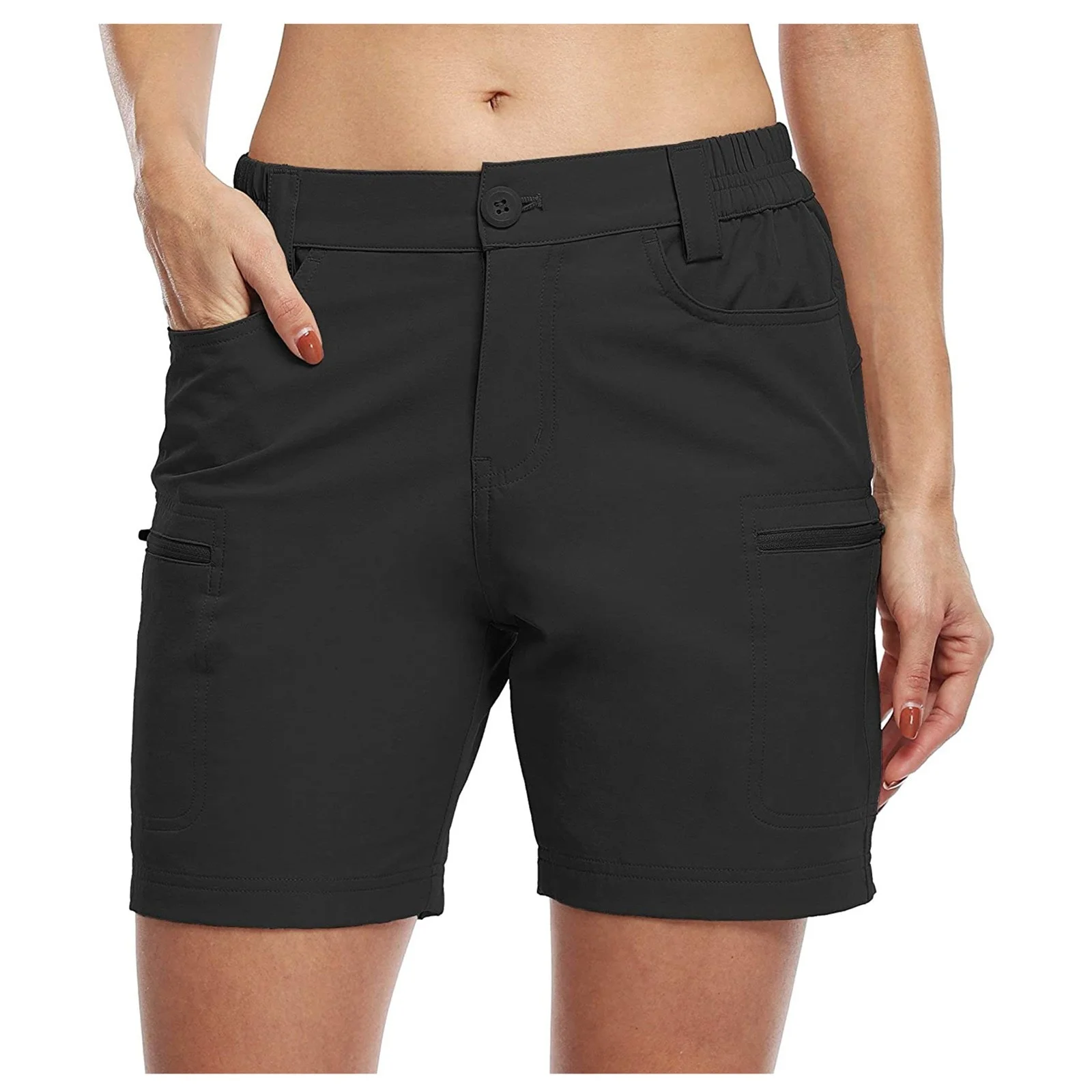 

2021 new Women's Summer Solid Color Outdoor Shorts Active Hiking Golf With Pockets summer Short Pants Streetwear Clothes
