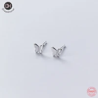dreamhonor s925 sterling silver jewelry mini butterfly animal stud earrings jewelry accessories smt007