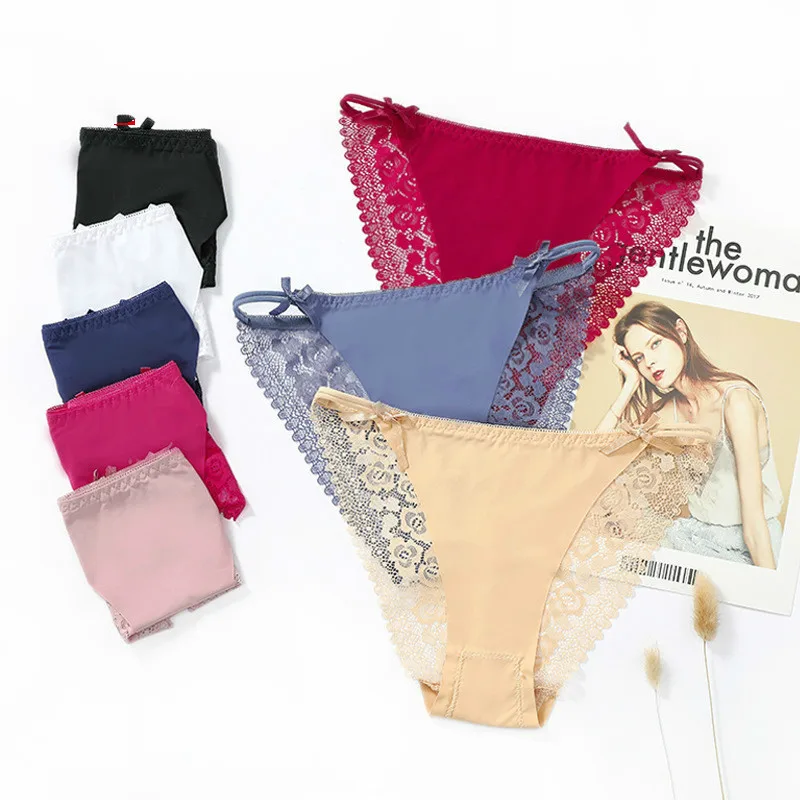 3 шт. в упаковке сексуальные женские трусики Европейское сексуальное кружевное
