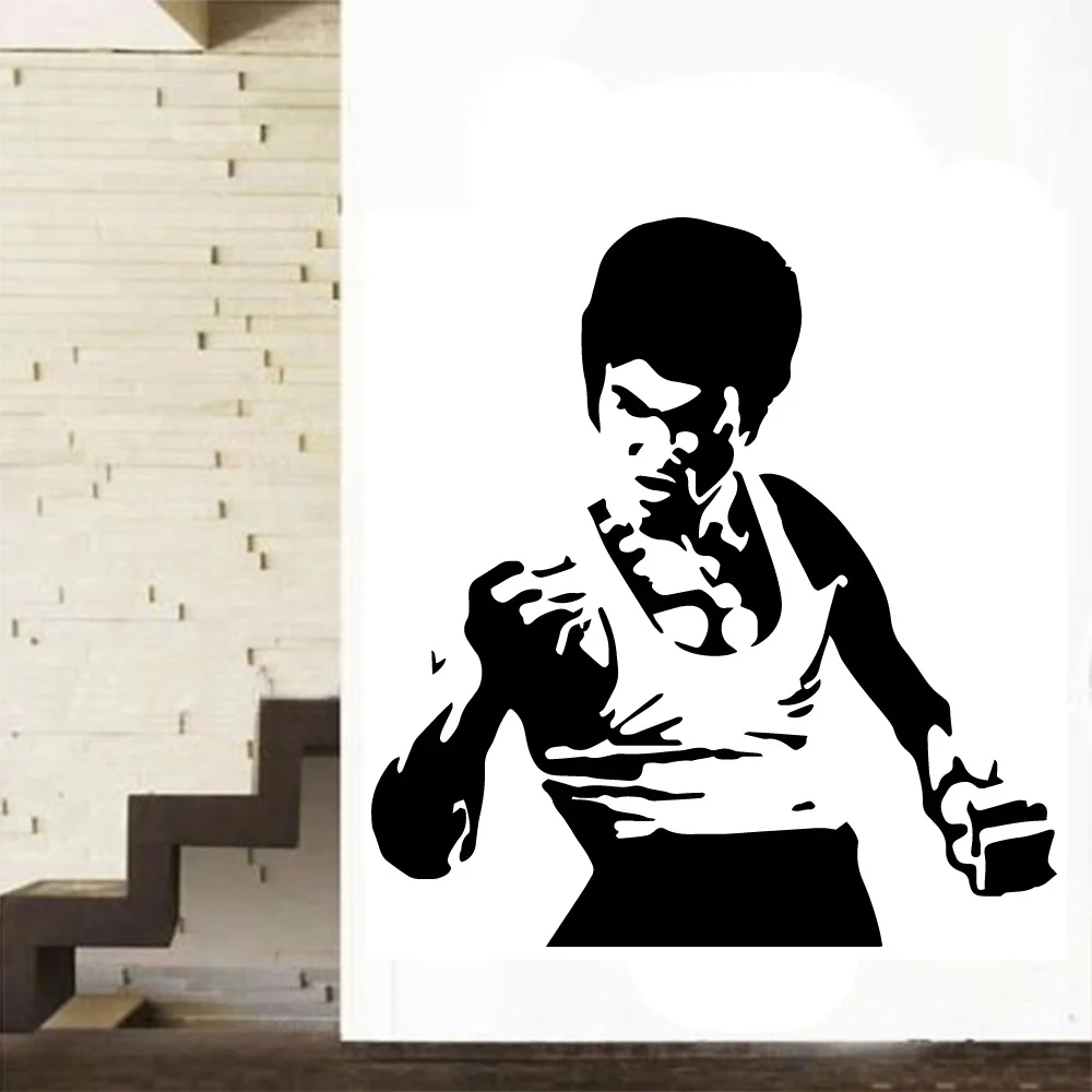 

Classic Bruce Lee Wall Stickers Home Furnishing Decorative Wall Sticker Kids Room Nature Decor Vinyl Art Decals