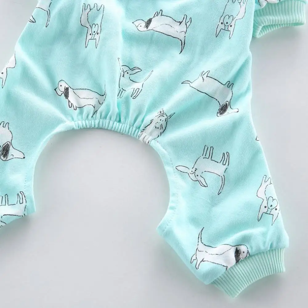 Спальные Комбинезоны для маленьких собак и щенков Хлопковые пижамы домашних