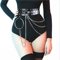 2019 fashion leather ladies strap garter women o ring solid metal leisure jeans chain buckle designer belts high quality