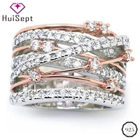 huisept ring 925 silver jewelry accessories fashion charm zircon gemstones finger rings for women wedding engagement ornaments
